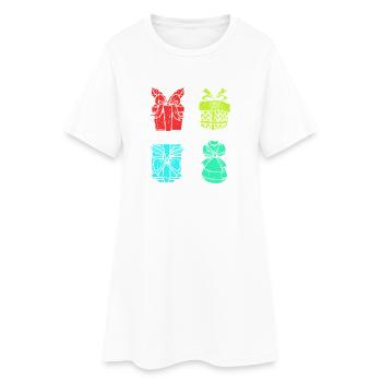 Noël du Père Noël - Robe T-shirt Femme - blanc - Devant