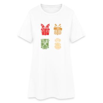 Noël du Père Noël - Robe T-shirt Femme - blanc - Devant