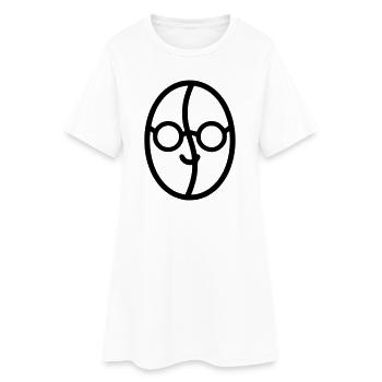 Amour du café : grain de café avec verres - Robe T-shirt Femme - blanc - Devant