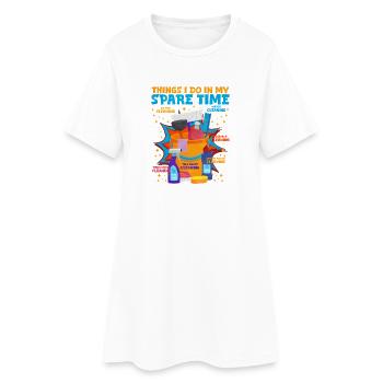 Nettoyage de l’humour design - Robe T-shirt Femme - blanc - Devant