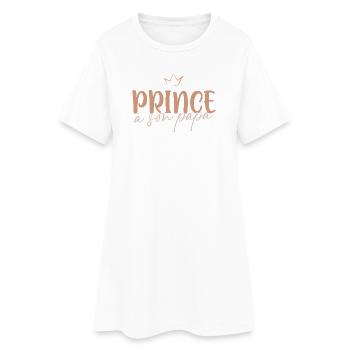 Prinz für seinen Vater - Frauen T-Shirt-Kleid - Weiß - Vorne