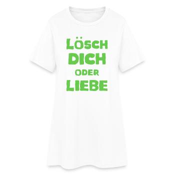 T-shirt « Supprimer » ou aimer dire le meme - Robe T-shirt Femme - blanc - Devant