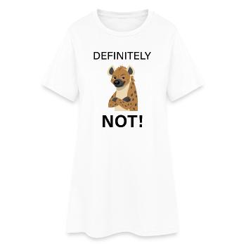 Caricature de la Hyène confiante - Robe T-shirt Femme - blanc - Devant