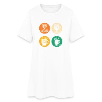 Santa Claus Mulled Wine Christmas - Women’s T-Shirt Dress - white - Front