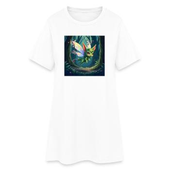 Forest Rainbow Dragon - Women’s T-Shirt Dress - white - Front