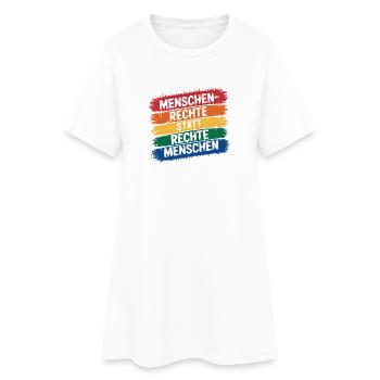 Human rights instead of right-wing people - Against the law - Women’s T-Shirt Dress - white - Front