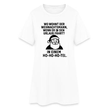 ho ho hotel weihnachtsmann urlaub - Frauen T-Shirt-Kleid - Weiß - Vorne