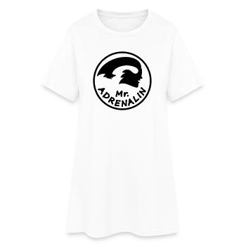 Mr. Adrenalin Rennen - Frauen T-Shirt-Kleid - Weiß - Vorne