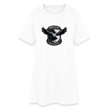 Crête des pies - Robe T-shirt Femme - blanc - Devant