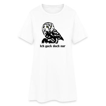 Little owl - Women’s T-Shirt Dress - white - Front
