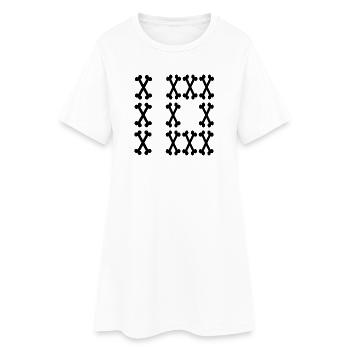 Numéro 10 Dix Os - Robe T-shirt Femme - blanc - Devant