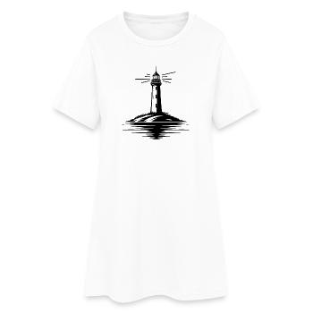 Lumières allumées, départ en tempête - Lighthouse Stories - Robe T-shirt Femme - blanc - Devant