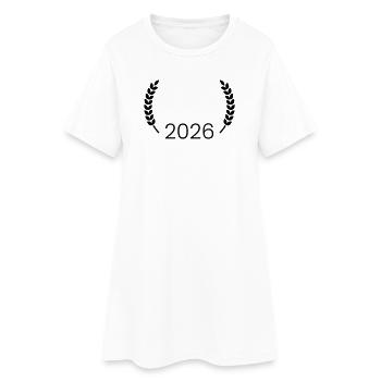 2026 Wreath - Women’s T-Shirt Dress - white - Front