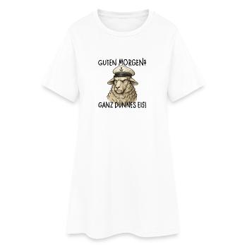 Sheep Captain Good morning - Women’s T-Shirt Dress - white - Front