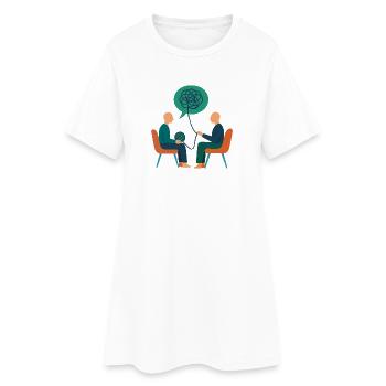 Illustration de psychothérapie – Thérapeute / Conseiller - Robe T-shirt Femme - blanc - Devant