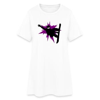 Planche à neige - Robe T-shirt Femme - blanc - Devant