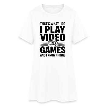 That’s What I Do I Play Video Games - Women’s T-Shirt Dress - white - Front