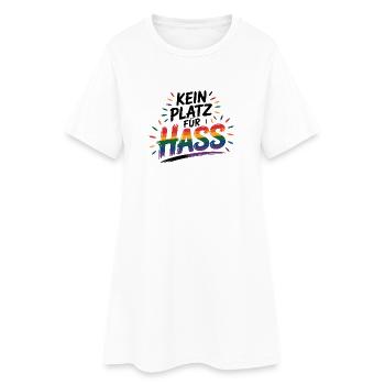 Kein Platz für Hass - Cool Pride Logo - Frauen T-Shirt-Kleid - Weiß - Vorne