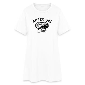 Après Ski Club – Fête de lunettes de ski pour les sports d’hiver - Robe T-shirt Femme - blanc - Devant