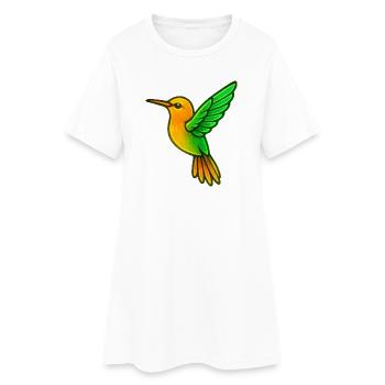 Colibri Oiseau - Robe T-shirt Femme - blanc - Devant
