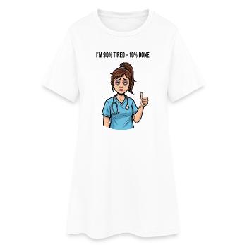 Infirmière aidante qui dit - Robe T-shirt Femme - blanc - Devant
