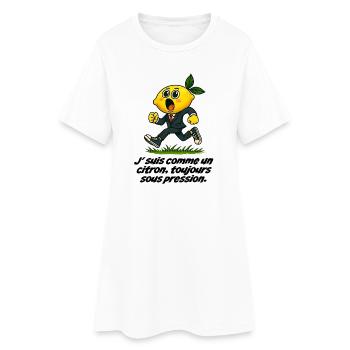Citron sous pression courant en Costume - Robe T-shirt Femme - blanc - Devant