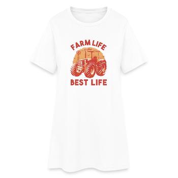 Farm Life est le meilleur tracteur de vie - Robe T-shirt Femme - blanc - Devant