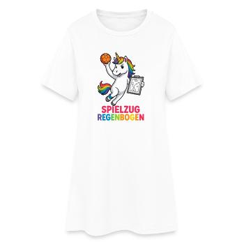 Entraîneur de handball Unicorn, Turn Rainbow - Robe T-shirt Femme - blanc - Devant
