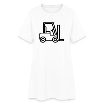 Chariot élévateur - Robe T-shirt Femme - blanc - Devant