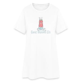 Ganz Dünnes Eis Deutscher Humor - Women’s T-Shirt Dress - white - Front