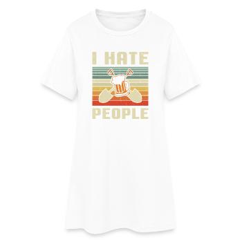 Jardinier jardinier Plantes horticoles en train de les jardiner - Robe T-shirt Femme - blanc - Devant