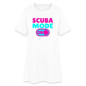 Mode Plongée ACTIVÉ - Plongeur - Robe T-shirt Femme - blanc - Devant