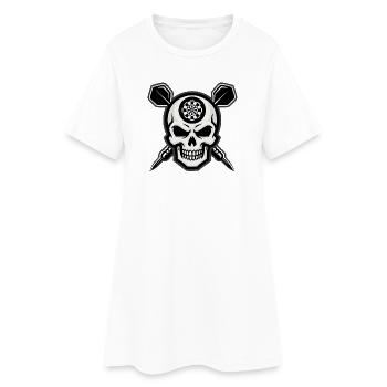 Dart Skull Pub Style - Women’s T-Shirt Dress - white - Front