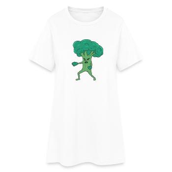 Broco Lee Broco Lee Broccoli Arts martiaux Kung Fu Jun de mots - Robe T-shirt Femme - blanc - Devant
