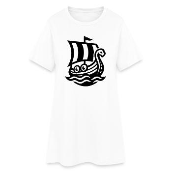 Bateau Dragon Viking - Robe T-shirt Femme - blanc - Devant
