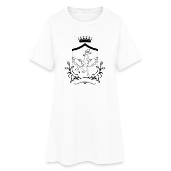 Geflügeltes Reh – edles Wappentier Wald - Frauen T-Shirt-Kleid - Weiß - Vorne