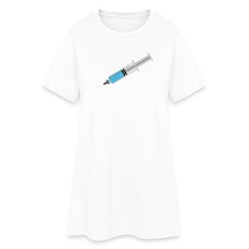 Blue Splash Illustration - Women’s T-Shirt Dress - white - Front
