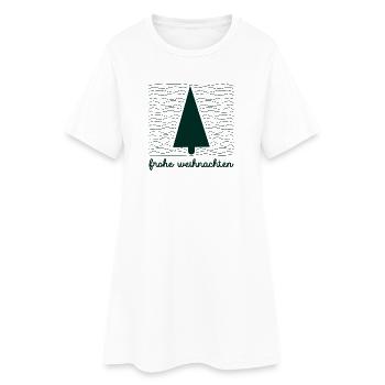 Sapin de Noël Minimaliste - Robe T-shirt Femme - blanc - Devant