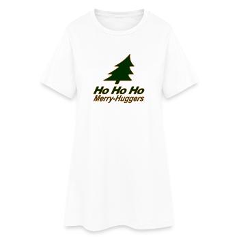 It's christmas again, you Merry-Huggers! - Frauen T-Shirt-Kleid - Weiß - Vorne