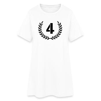 4 Couronne - Robe T-shirt Femme - blanc - Devant