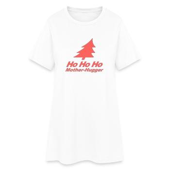 It's christmas again, you Mother-Hugger! - Frauen T-Shirt-Kleid - Weiß - Vorne
