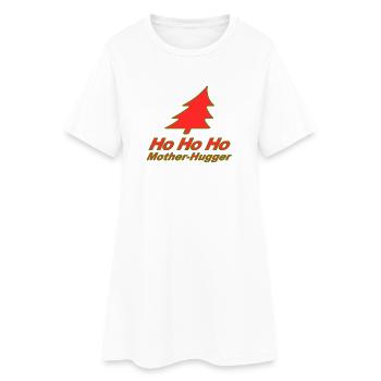 It's christmas again, you Mother-Hugger! - Frauen T-Shirt-Kleid - Weiß - Vorne