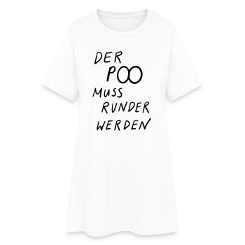 Les fesses doivent devenir plus rondes - Robe T-shirt Femme - blanc - Devant