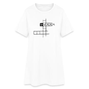 Lunatic with 3 letters - Women’s T-Shirt Dress - white - Front