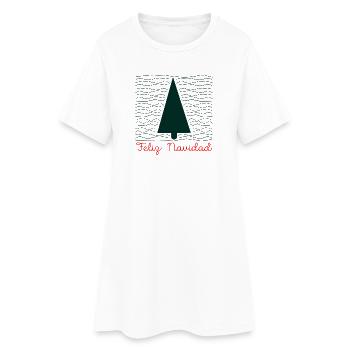Minimalist Christmas greetings - Women’s T-Shirt Dress - white - Front