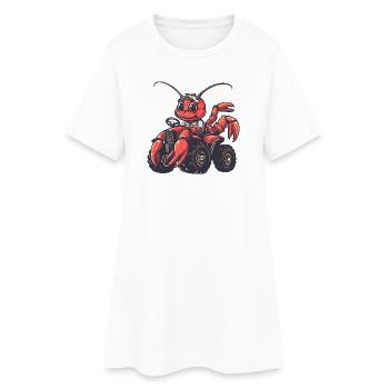 Éleveur de tracteurs de crabe homard - Robe T-shirt Femme - blanc - Devant