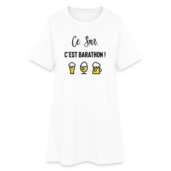 Ce soir c’est barathon ! - Robe T-shirt Femme - blanc - Devant