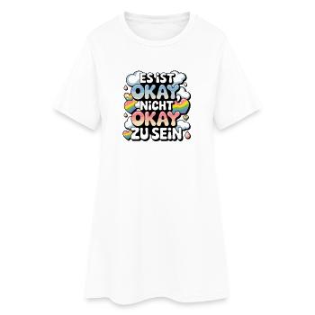 C’est normal de ne pas aller bien, fierté arc-en-ciel - Robe T-shirt Femme - blanc - Devant