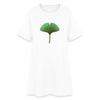 Ginkgo Fan Leaf Aura - Women’s T-Shirt Dress - white - Front