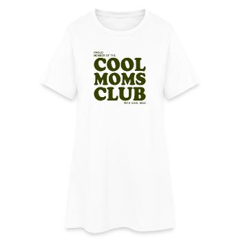 Club des mamans cool - avec des enfants cool - Robe T-shirt Femme - blanc - Devant